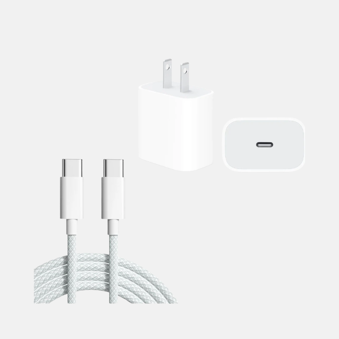 Cable carga rápida original + Cargador original de Apple